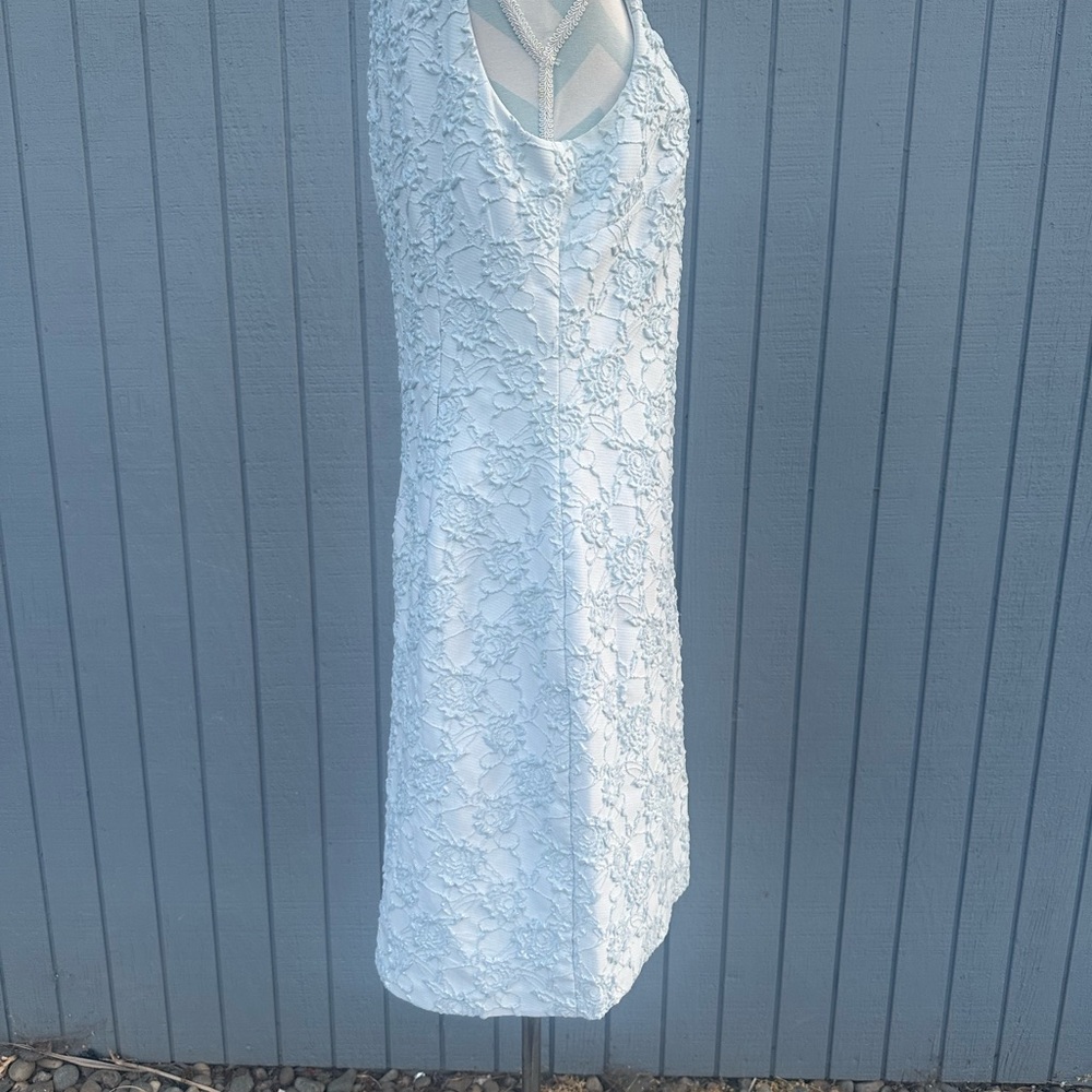 Donna Ricco Ice Blue Ruched Sheath Mini Dress - Picture 5 of 8